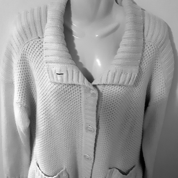 Victoria's Secret Cable Knit Cardigan Waist Tie Size L - Picture 10 of 12